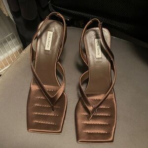 Gia Borghini Bronze Strappy Heels